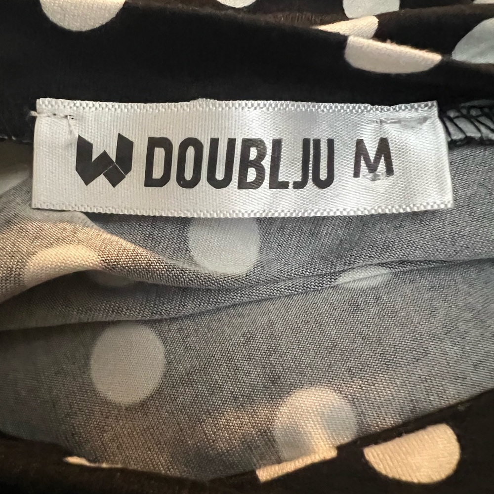 DOUBLJU Polka Dot Wrap Dress - Black and White Like New - Picture 9 of 10